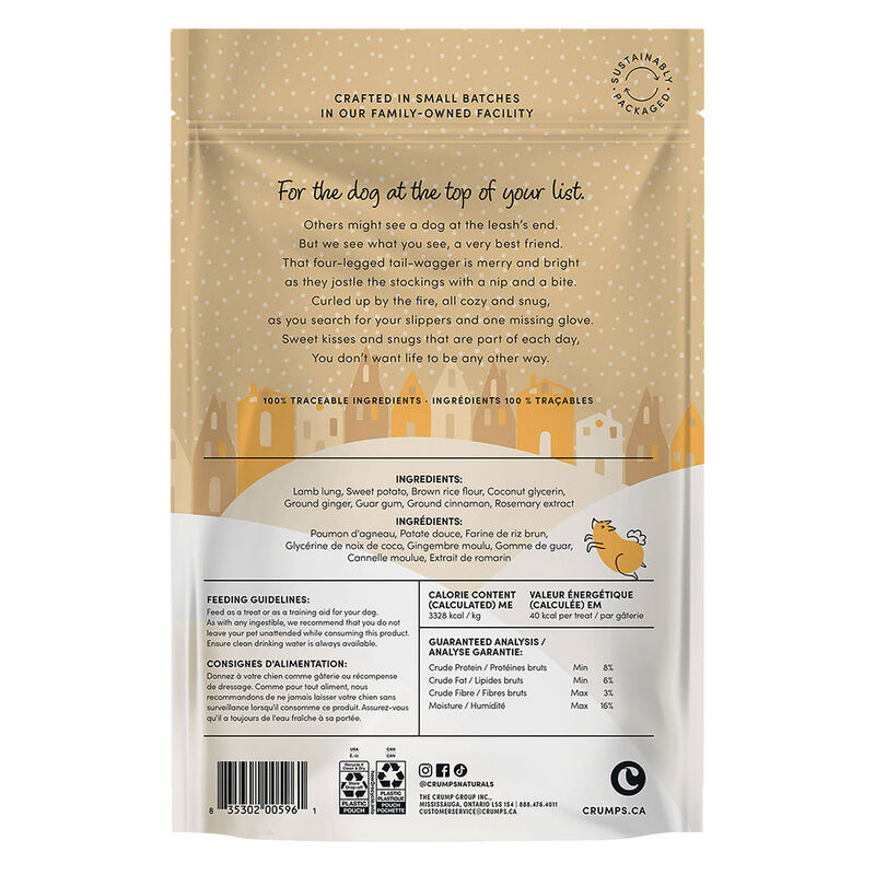 Crumps' Naturals, Festive Cookies - Lamb with Ginger Spice - Dog Treat image number null