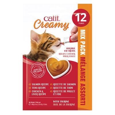 Catit, Creamy Treats - Mixed Pack - 15g - 12 pk