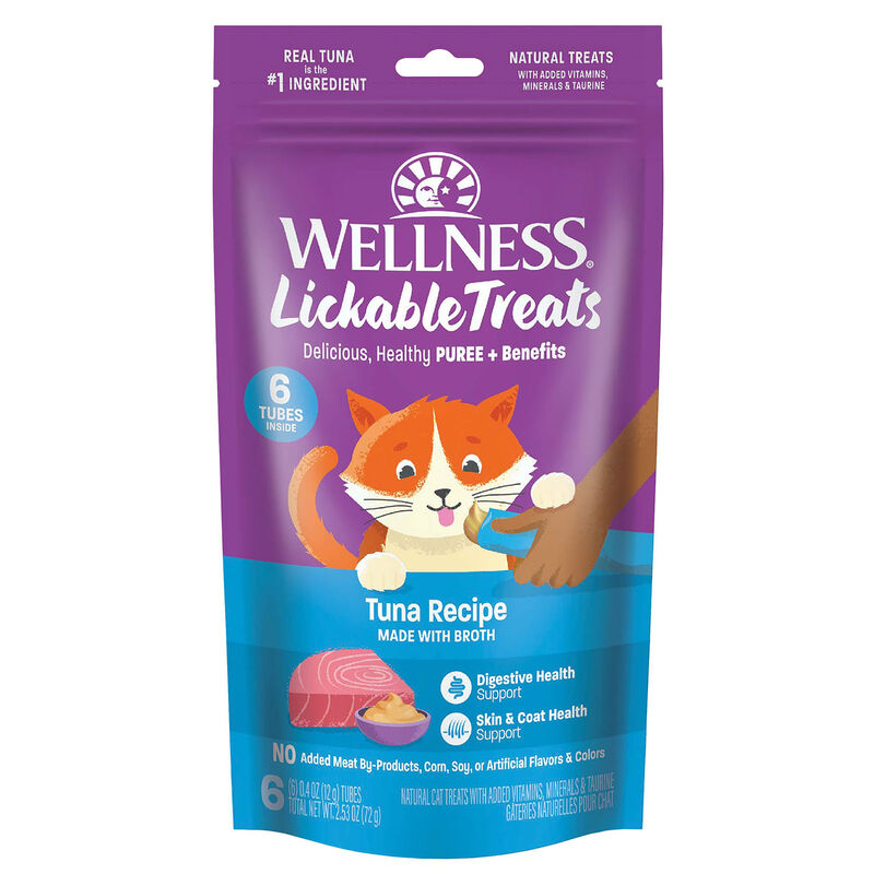 Wellness, Lickable Puree GF Treats - Tuna - 72 g - Cat Treats image number null