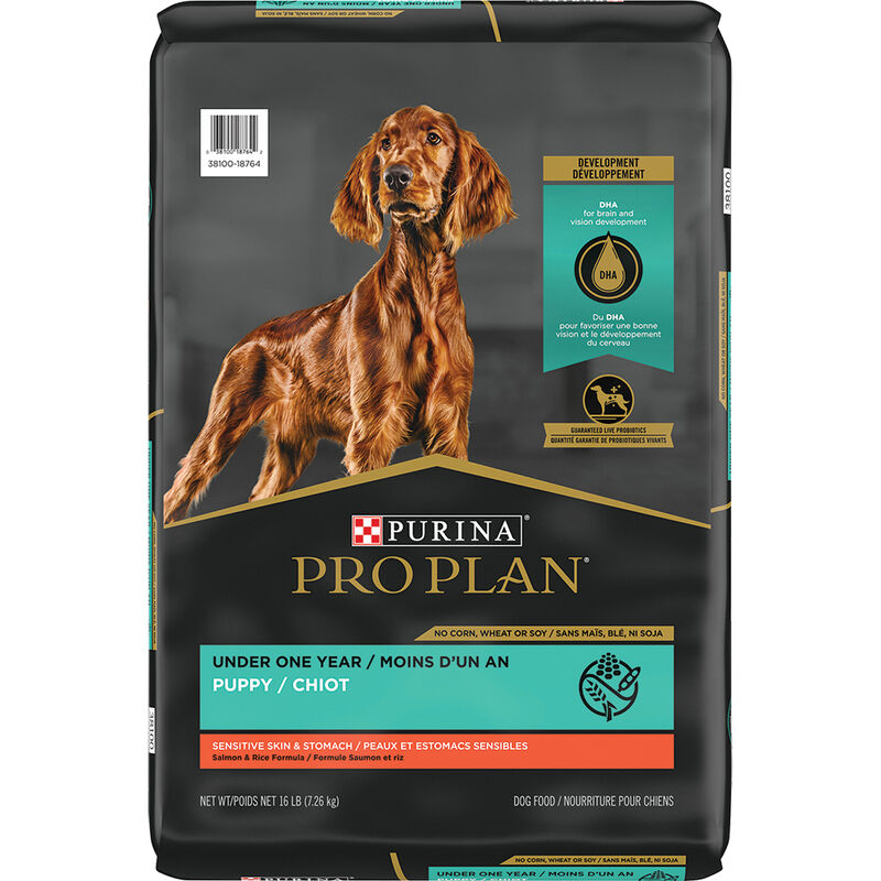 Purina Pro Plan Sensitive Skin & Stomach Puppy  with Probiotics, Salmon & Rice, Dry Dog Food Formula image number null