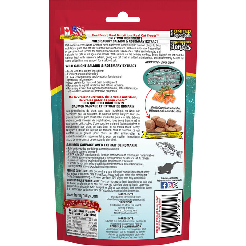 Benny Bully's, Feline Salmon Chops - 20 g - Cat Treat image number null