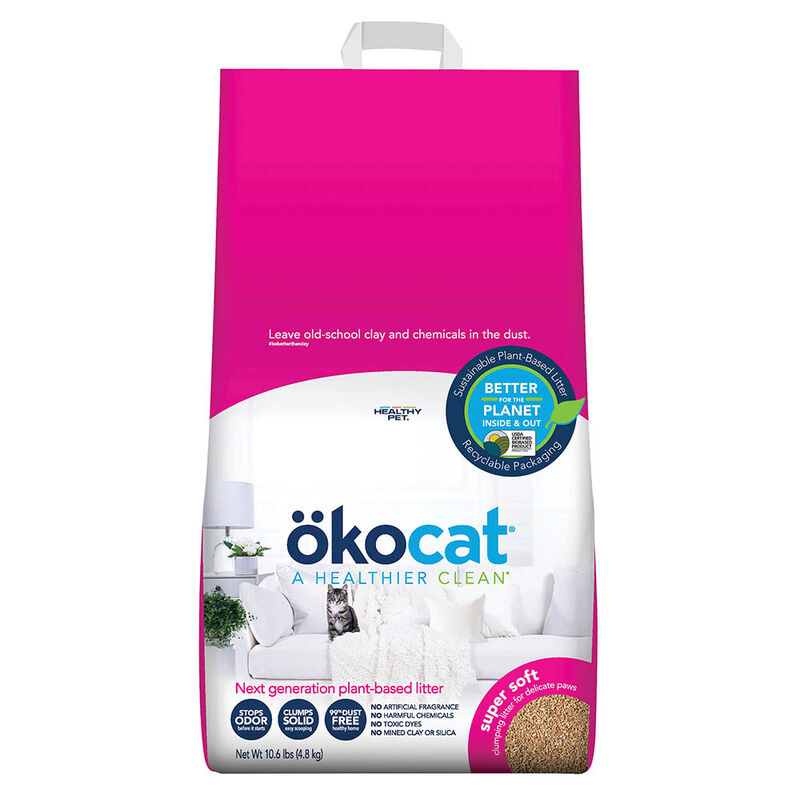 Okocat, Soft Step Natural Wood Clumping Litter - 3.8 kg image number null