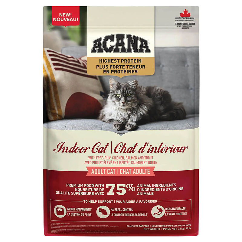 Acana, Higheset Protein Indoor Adult Cat - Free-Run Chicken, Salmon & Trout - Cat Food image number null