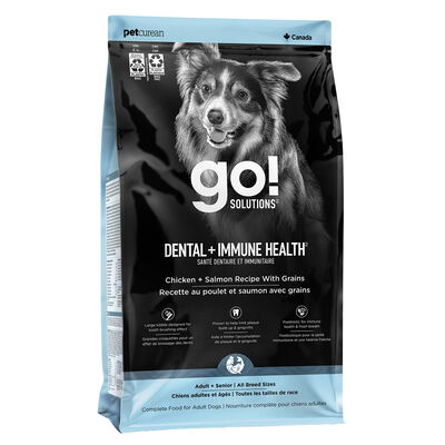 GO! SOLUTIONS, Dental & Immune Health Chicken & Salmon Recipe with Grains - Dry Dog Food