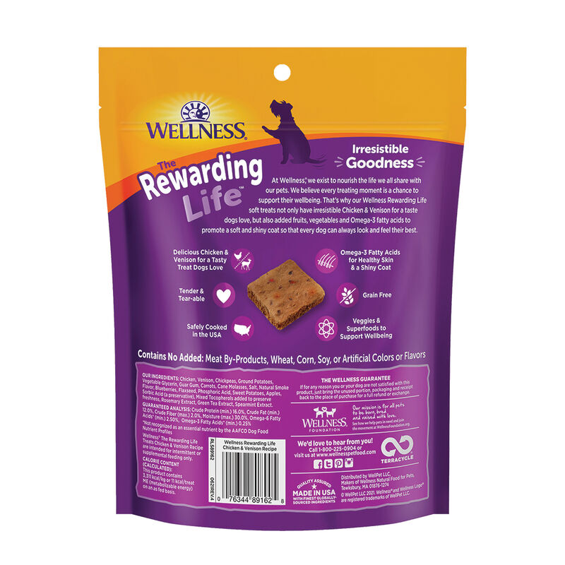 Wellness, Wellbites, Chkn & Venison Soft Dog Treats - 6 oz - Dog Treat image number null