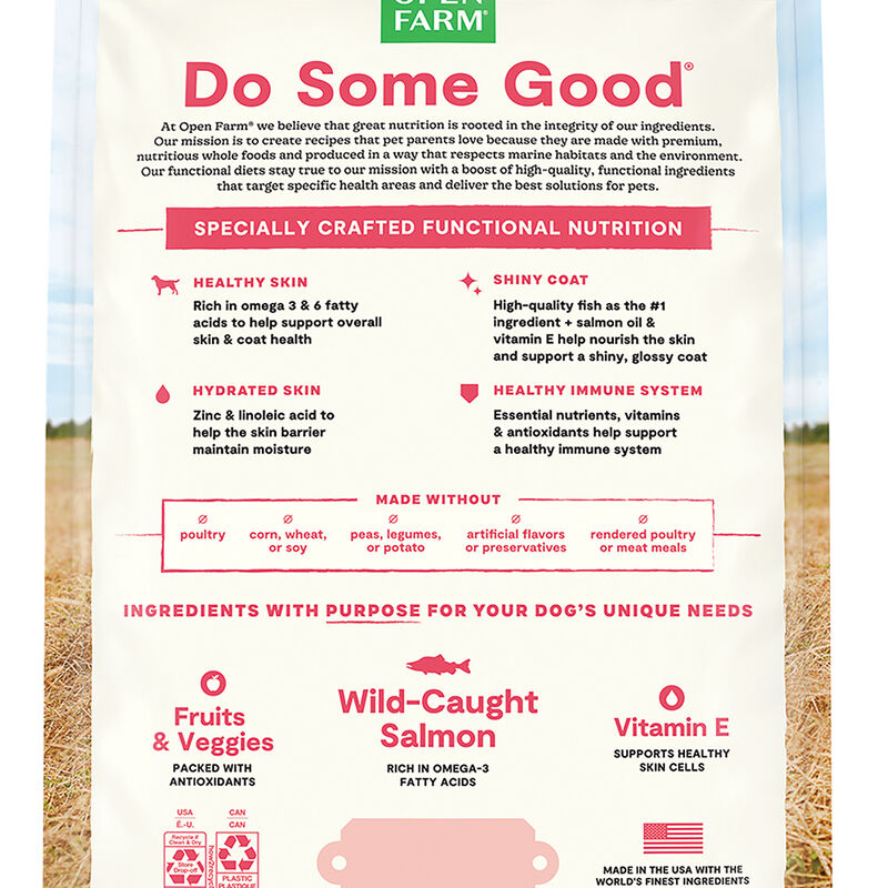 Open Farm, Adult Skin & Coat Health Wild Caught Salmon & Oatmeal image number null