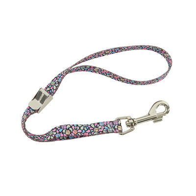 Adjustable Grooming Loop with Bolt Snap, Teal Purple Diamonds, 5/8" x 24"