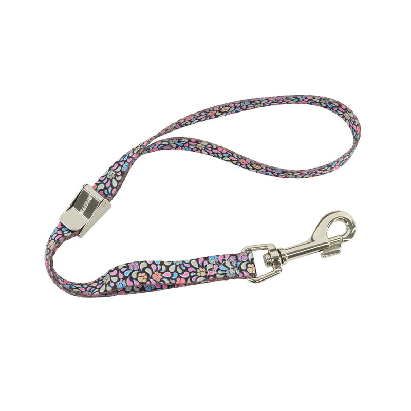Adjustable Grooming Loop with Bolt Snap, Teal Purple Diamonds, 5/8" x 24" image number null
