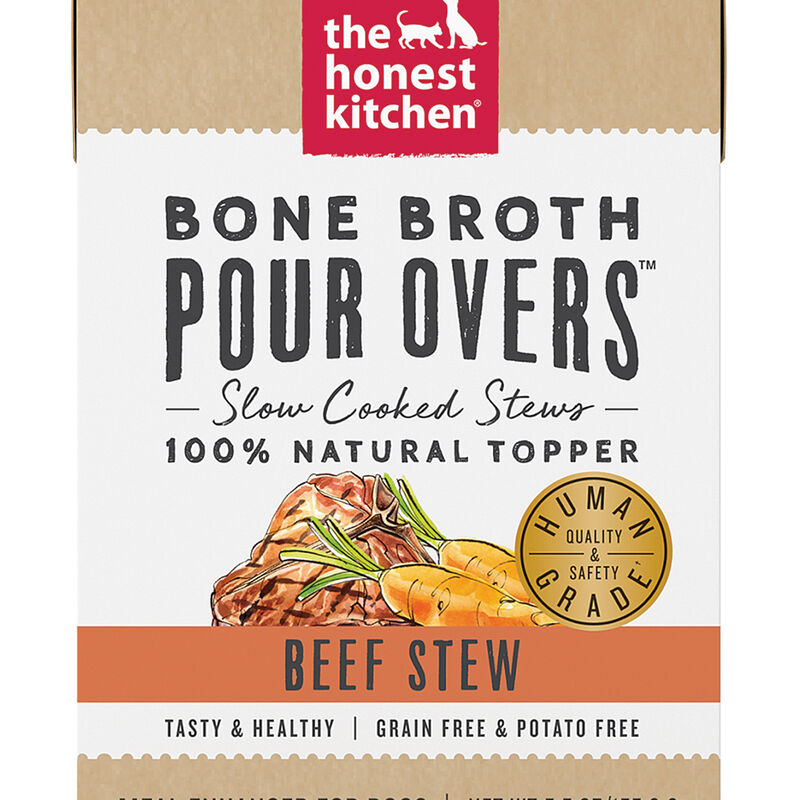 The Honest Kitchen, Bone Broth Pour Overs, Beef Stew - Wet Dog Food image number null