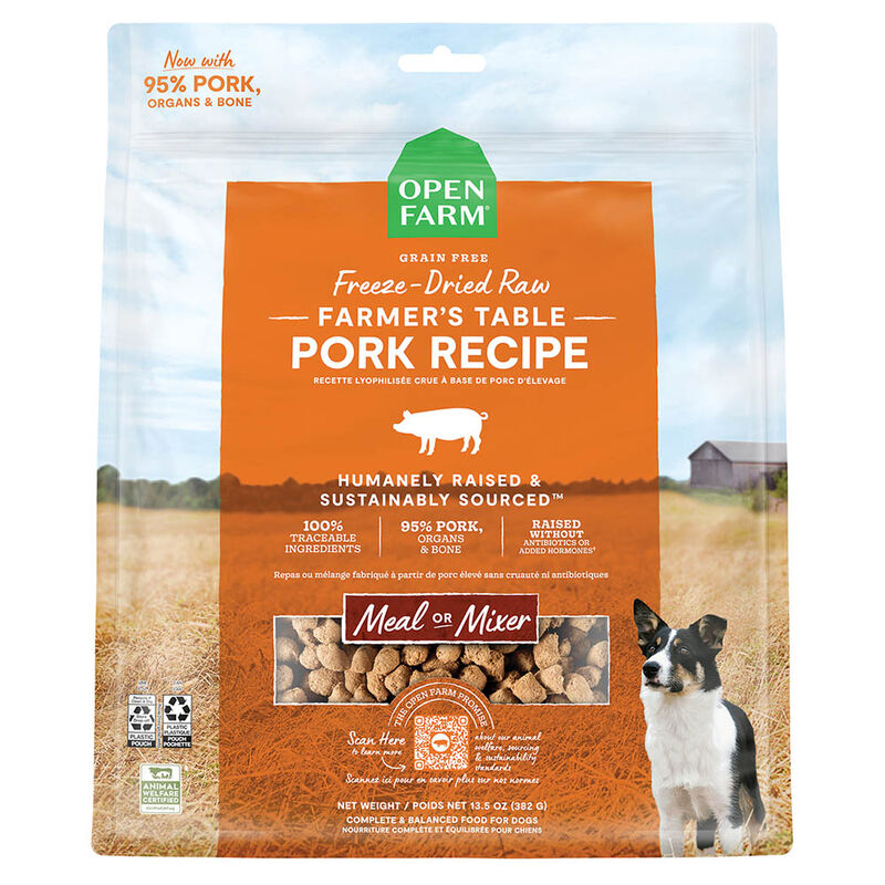 Open Farm, Farmer's Table Pork Freeze Dried Raw Dog Food - Freeze Dried Dog Food image number null