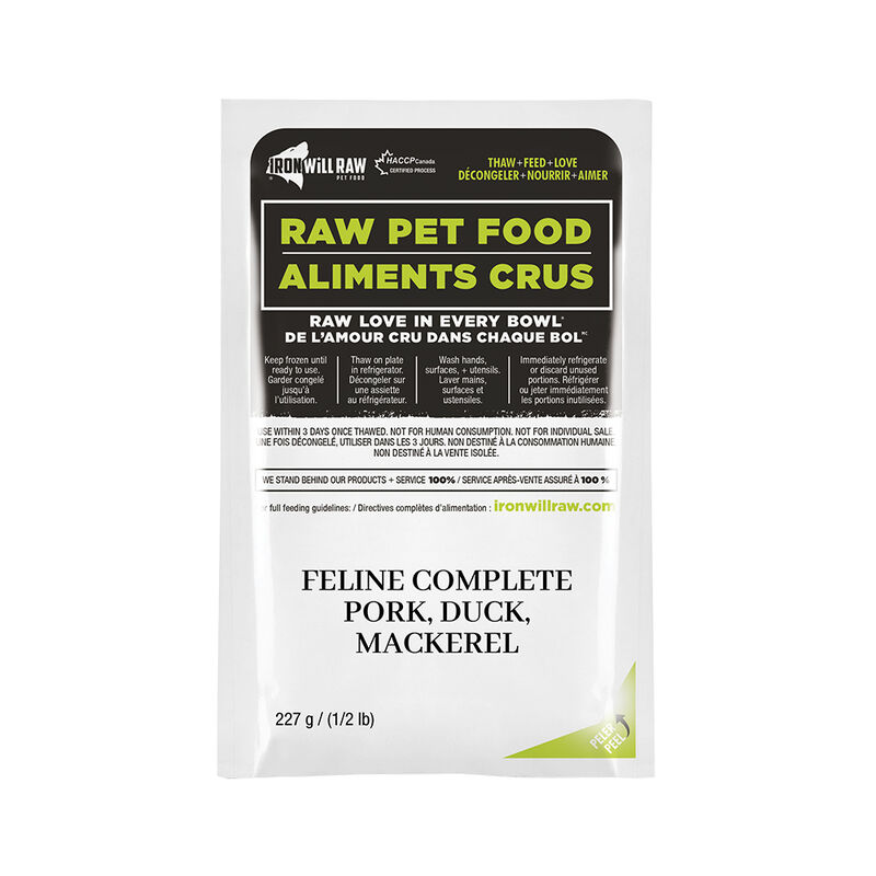 Iron Will Raw, Feline Complete,Pork, Duck,Mackerel Dinner-1.36kg image number null