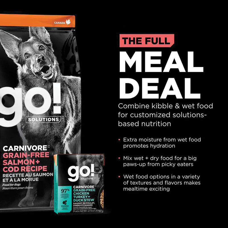 GO! SOLUTIONS CARNIVORE Grain Free Salmon + Cod Recipe for dogs image number null