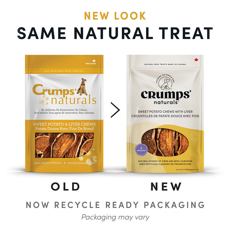 Crumps' Naturals, Sweet Potato Chews with Liver - Dog Treat image number null