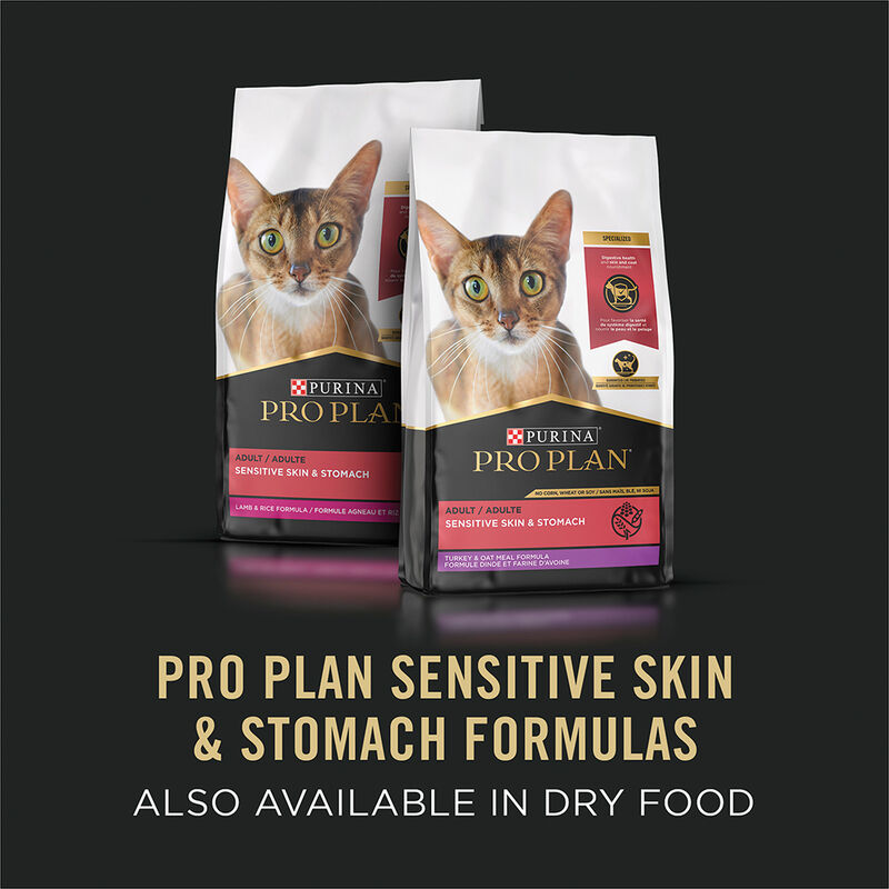 Pro Plan, Adult Cat Sensitive Skin & Stomach Grain-Free - Chicken EntrÃ©e - 85 g - Wet Cat Food image number null