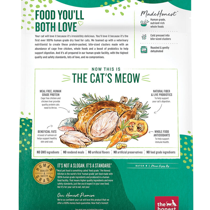 The Honest Kitchen, Grain Free Whole Food Clusters, Chicken Recipe - Dry Cat Food image number null