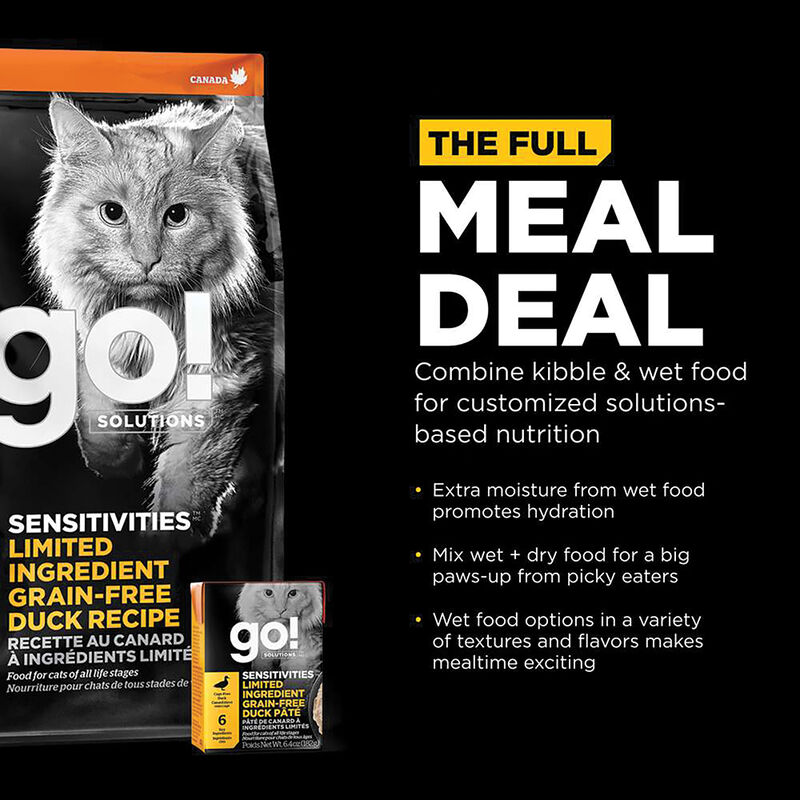 GO! SOLUTIONS, SENSITIVITIES Limited Ingredient Grain Free Duck Recipe for cats - Dry Cat Food image number null