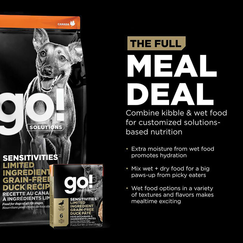 GO! SOLUTIONS, SENSITIVITIES Limited Ingredient Grain Free Duck Recipe for dogs - Dry Dog Food image number null