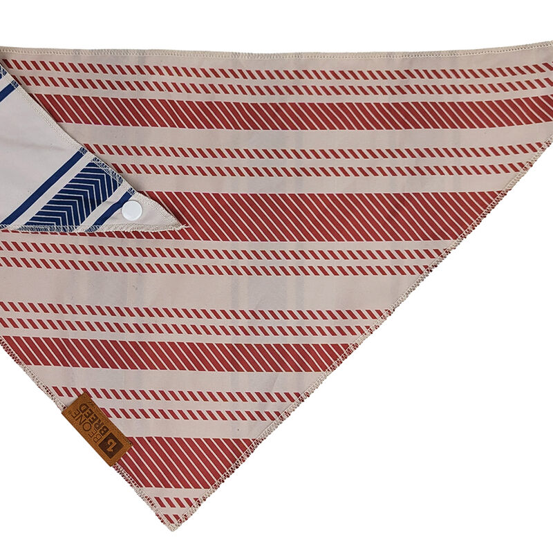 BeOneBreed, Reversible Bandana - Red/Blue Stripes image number null