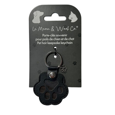 Meow & Woof Paw Keychain with Paw Charm
