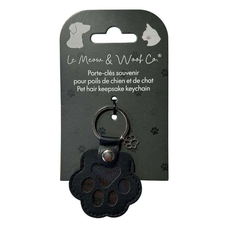 Meow & Woof Paw Keychain with Paw Charm image number null