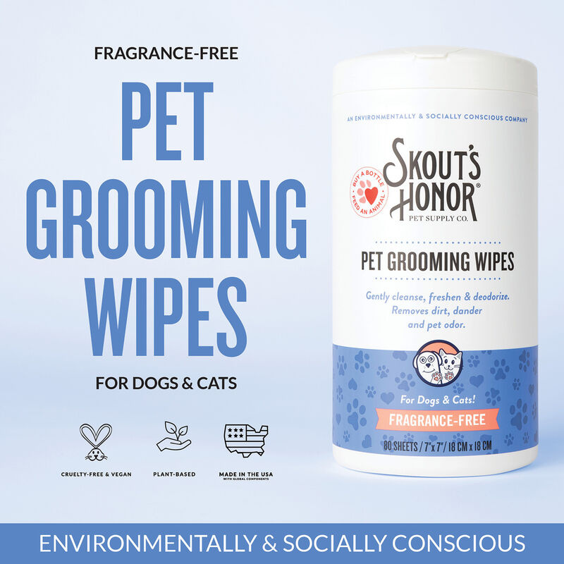 Skouts Honor, Pet Grooming Wipes - 80 count image number null