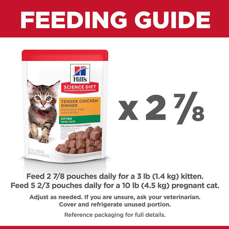 Science Diet, Kitten Tender Chicken Dinner Wet Cat Food - 80 g - Wet Cat Food image number null