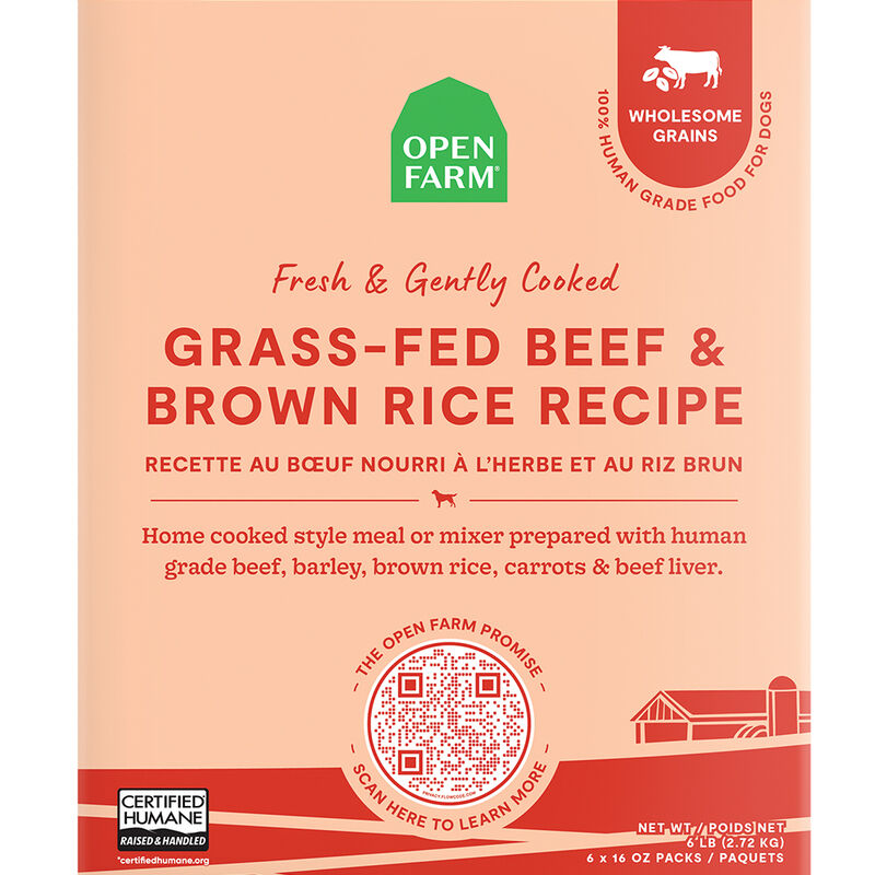 Open Farm, Adult - Gently Cooked - Beef & Brown Rice - Gently Cooked Dog Food image number null