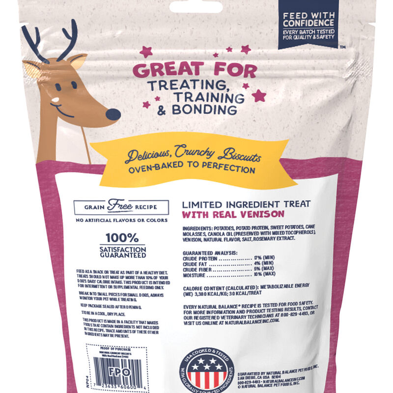 Natural Balance, Limited Ingredient Dog Treats Small Breed, Sweet Potato & Venison - Dog Biscuit image number null