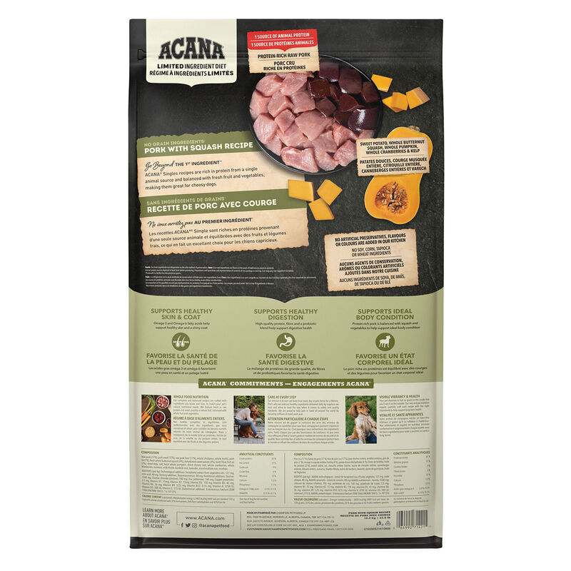Acana, Adult - Singles Pork & Squash - Dry Dog Food image number null