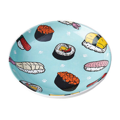 PetRageous, Sushi Time Saucer - Blue - 2.5 oz