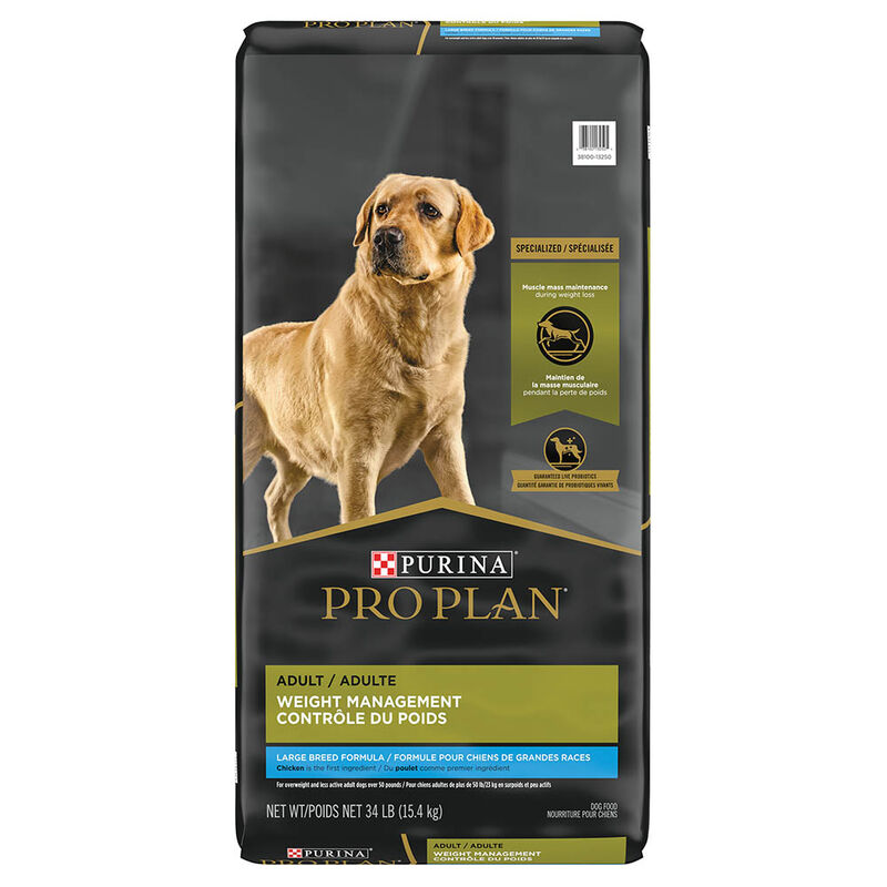 Purina Pro Plan Weight Management Adult, Large Breed Dry Dog Food 15.4kg image number null
