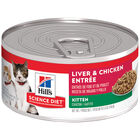 Science Diet, Kitten Liver & Chicken Canned Cat Food, 156g - Wet Cat Food image number null