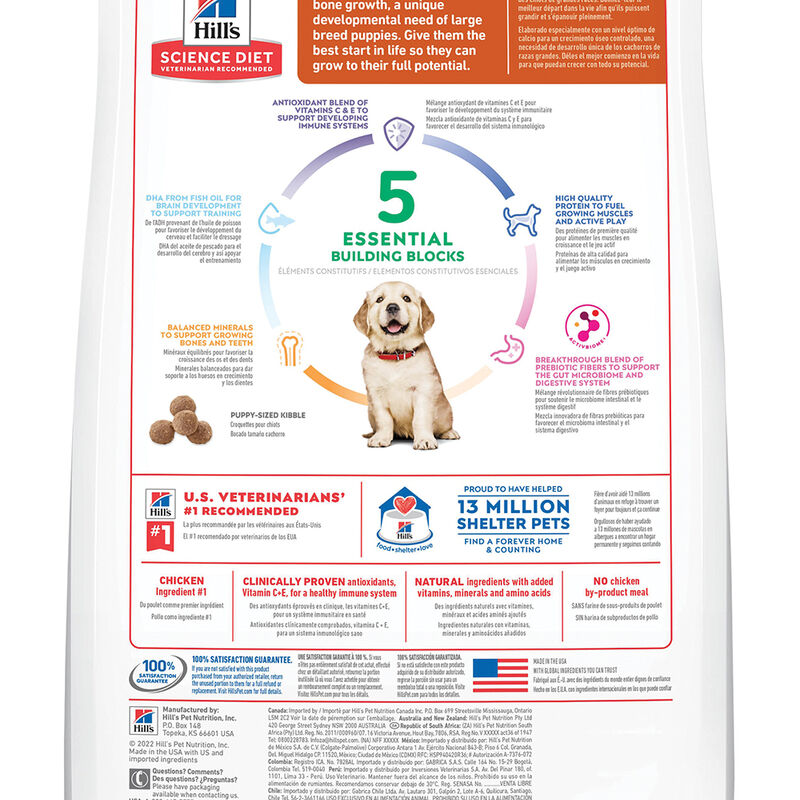Science Diet, Puppy - Large Breed Chicken & Brown Rice - 12.5 kg - Dry Dog Food image number null