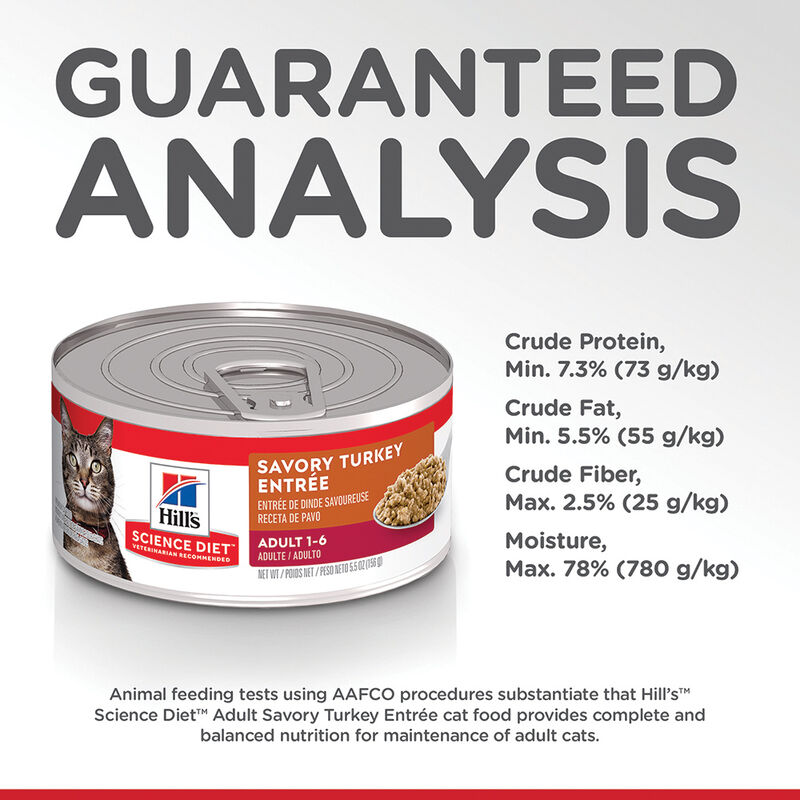 Science Diet, Adult Savory Turkey Canned Cat Food, 156 g - Wet Cat Food image number null