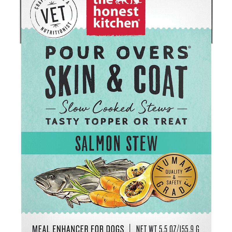 The Honest Kitchen, Functional POUR OVERS Skin & Coat Support - Salmon Stew - Wet Dog Food image number null