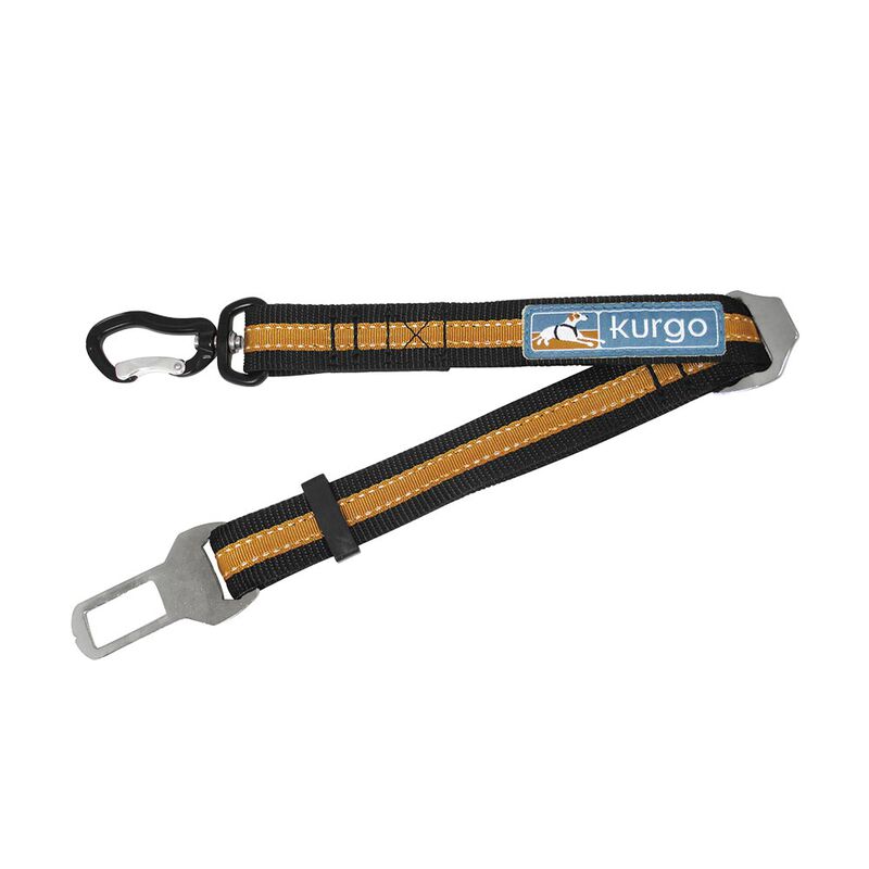 Kurgo, Direct To Seatbelt Swivel Tether - Black Orange image number null