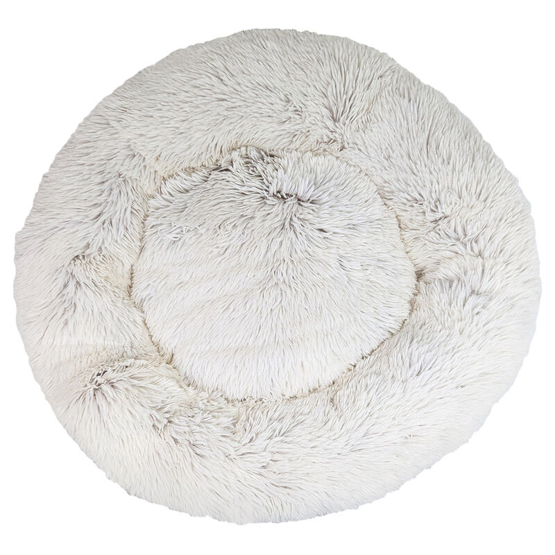 Brigade, Round Fuzzy Bed - Beige image number null