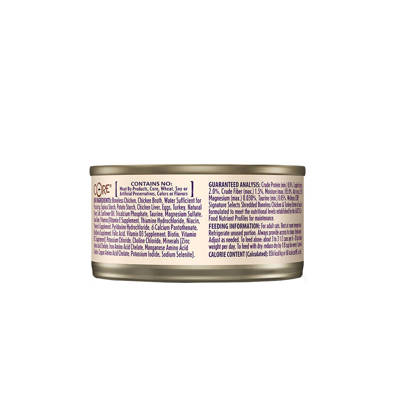 Wellness, CORE Signature Selects - Shredded Chicken & Turkey - 79 g - Wet Cat Food image number null