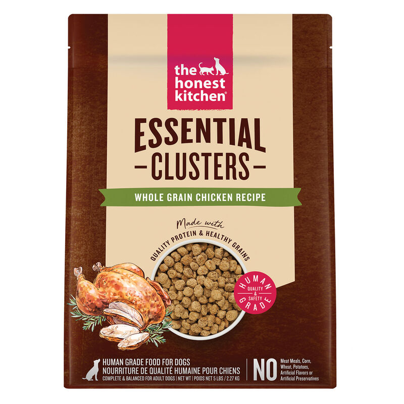 The Honest Kitchen, Essential Clusters - Whole Grain Chicken Recipe - Dry Dog Food image number null