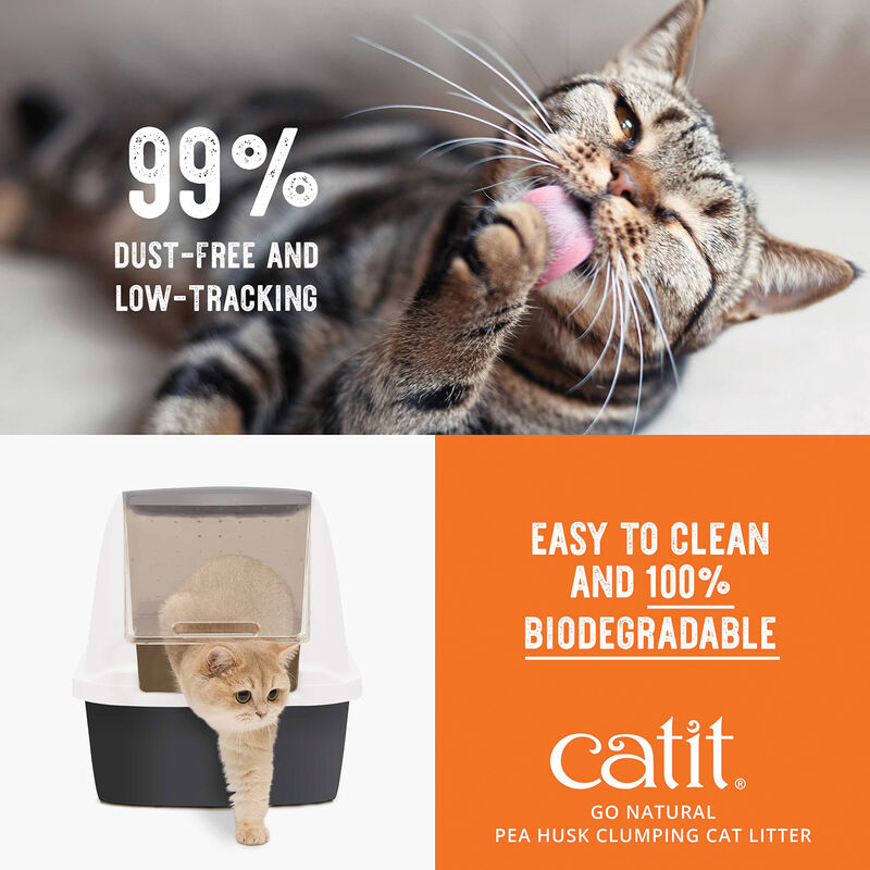 Catit, Go Natural! Pea Husk Clumping Litter - 14 L image number null