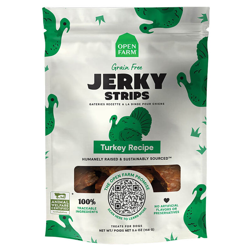 Open Farm, GF Jerky Strips - Turkey - 158 g - Dog Treat image number null