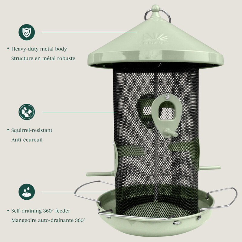 Aurea Metal Bird Feeder - Green image number null