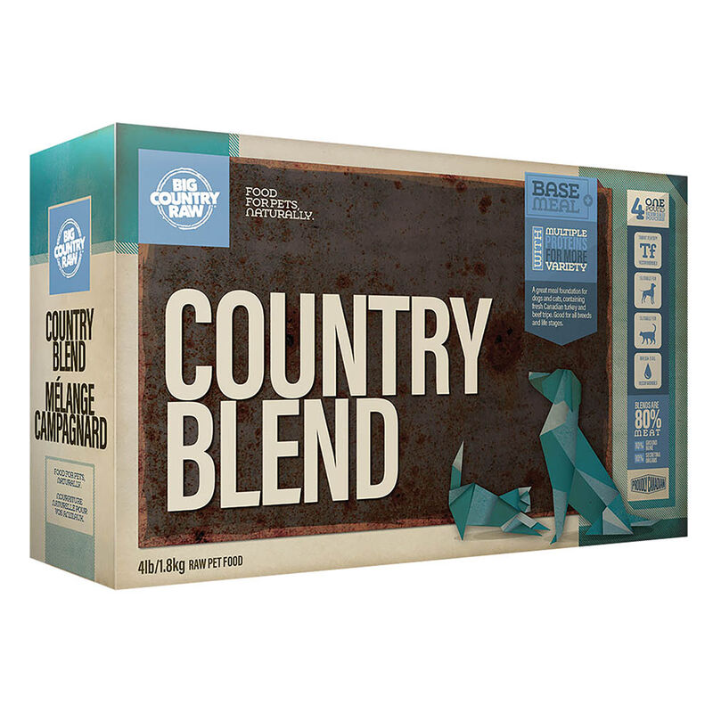 Big Country Raw, Country Blend - 4 lb - Frozen Dog Food image number null