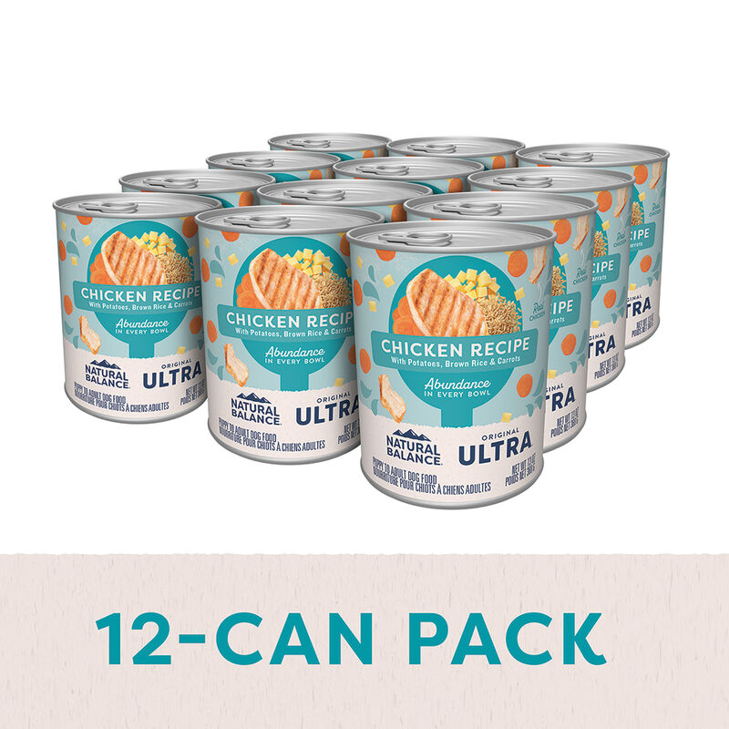 Natural Balance, Ultra Premium Canned Dog Formula, Chicken & Rice - 369 g - Wet Dog Food image number null