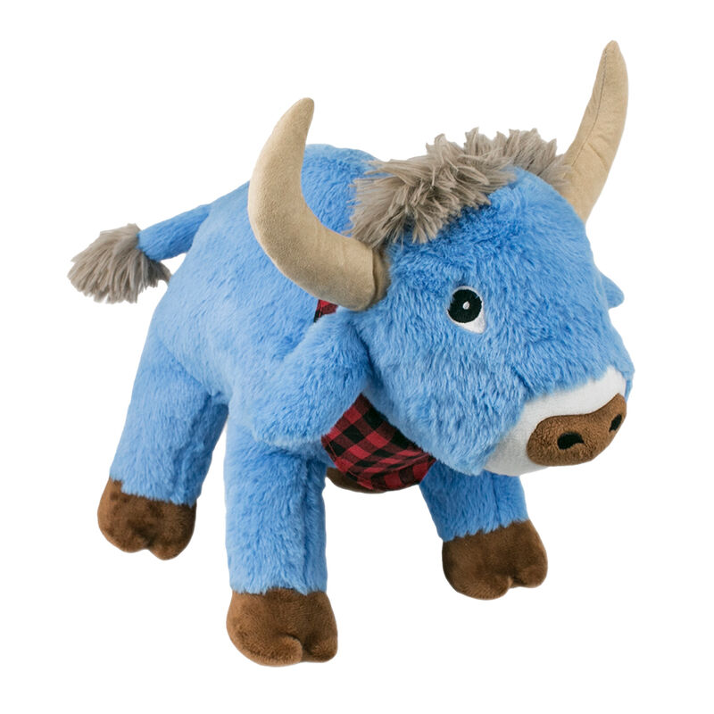 Tall Tails, Plush Blue Ox w/Crunch, Squeak & Crinkle - Plush Dog Toy image number null