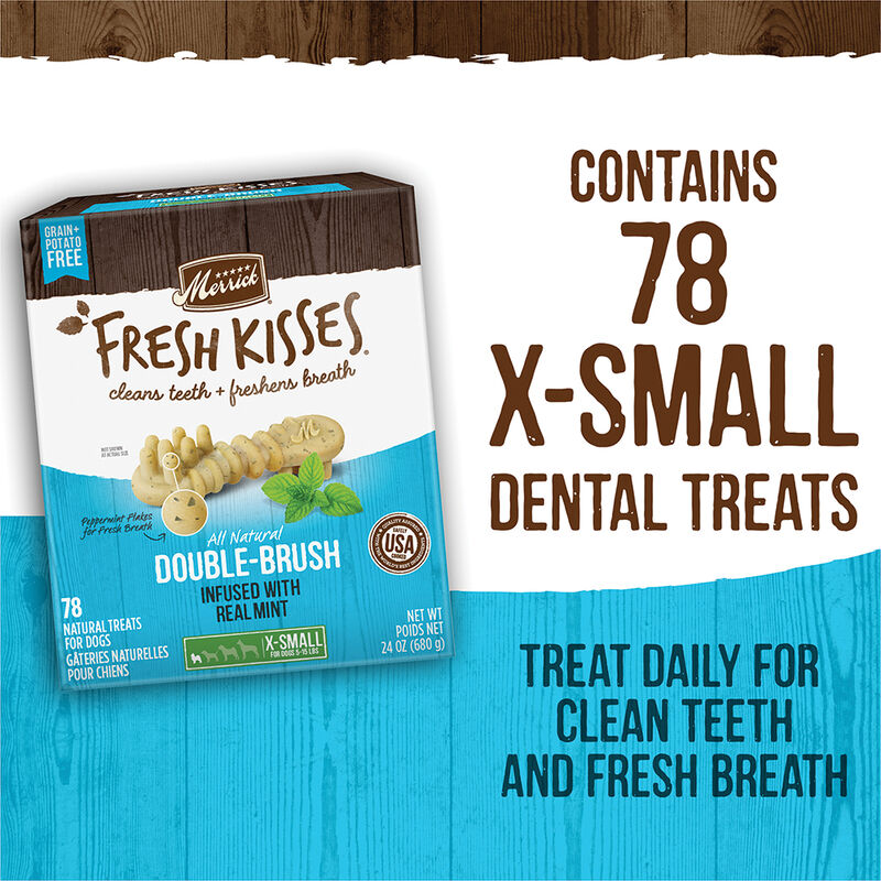 Merrick, Fresh Kisses Brush - Mint - Dog Treat image number null
