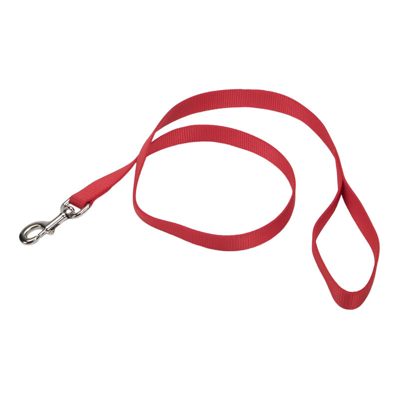Single-Ply Dog Leash, Red, Large - 1" x 6' image number null
