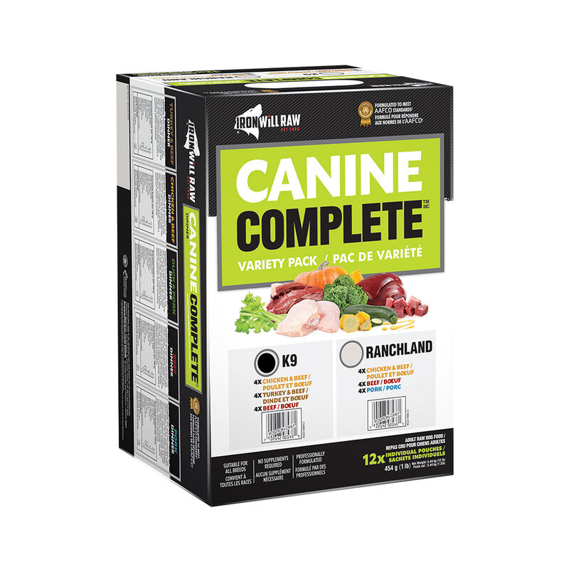 Iron Will Raw, Canine Complete, K9 - 5.44 kg - 12 pk image number null
