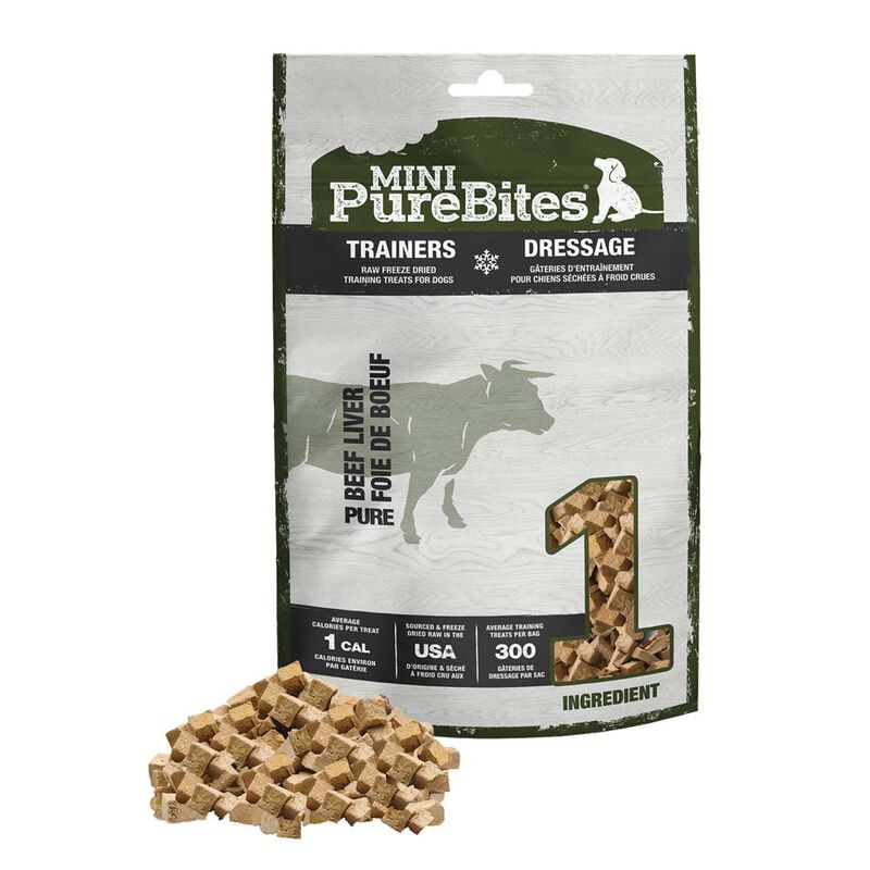 PureBites, Mini Trainers - Beef Liver - 85 g - Freeze Dried Dog Treat image number null