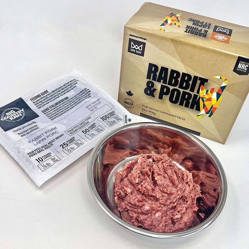 Big Country Raw, Fare Game - Rabbit & Pork - 0.9 kg - Frozen Cat Food image number null